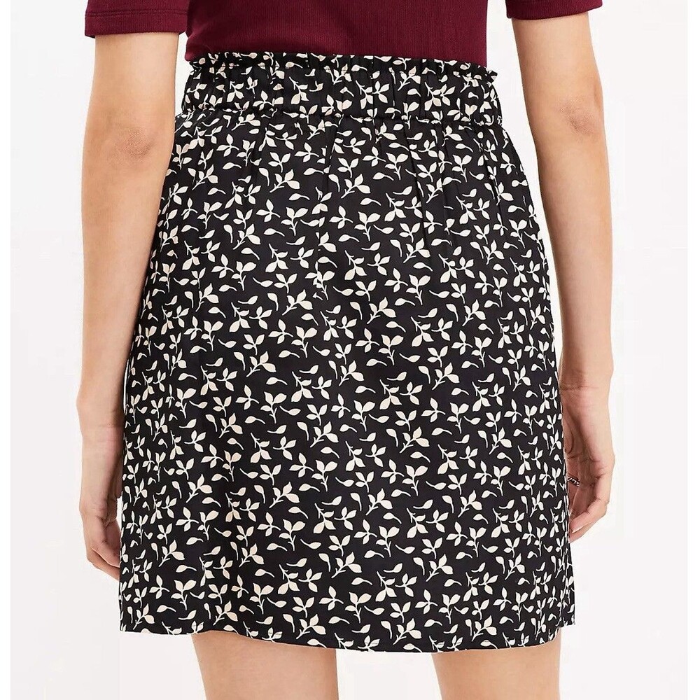 Loft skirt Womens XXL Pull On Leafed pleated Elastic Waist Coastal beachy New - Picture 6 of 10